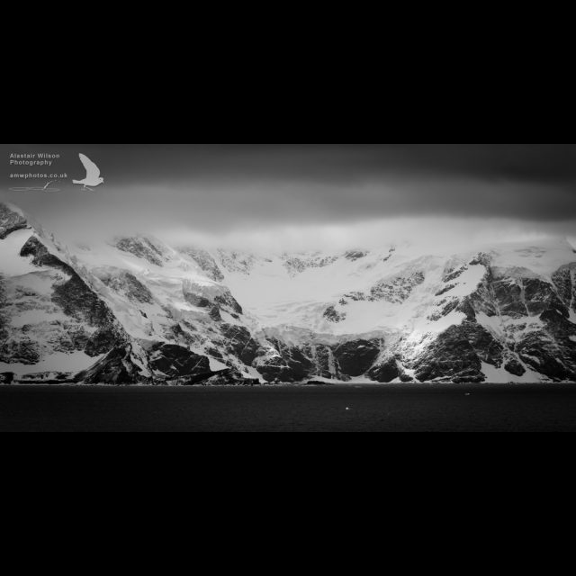 Hanging glaciers in the South Orkney Islands, Antarctica